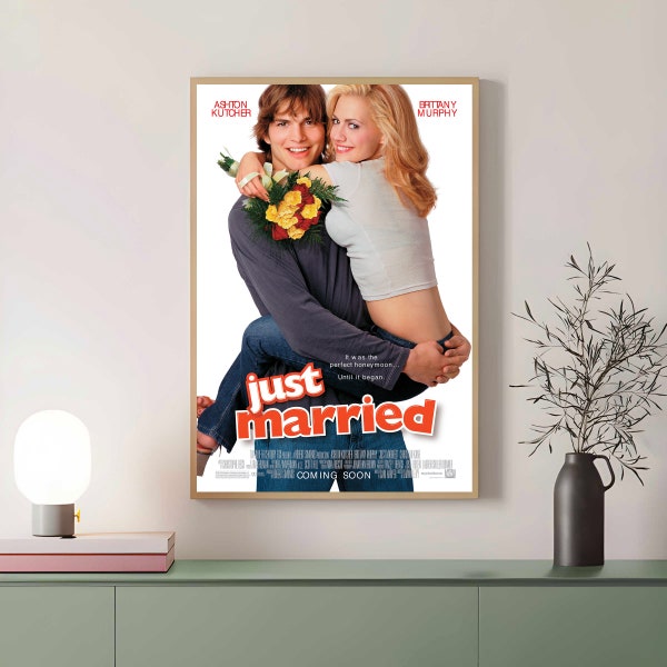 Just Married Movie Poster, Canvas, Wall Decor, Wall Art, Movie Poster Art Printing, Art Poster for Gift