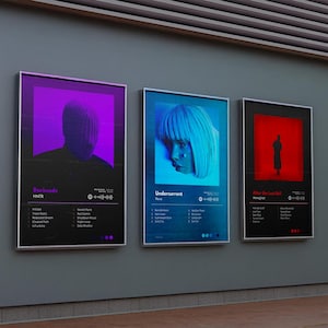 Benutzerdefiniertes Albumposter - Albumcover & Tracklist-Druck, druckbare digitaler Download - Musikwandkunst