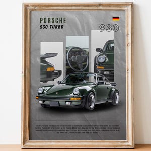 ポルシェ930 車のポスター | 印刷可能なポスタープリント | 車のポスター | 子供用ホームデコレーション | プレミアムプリント | ウォールアート | ビンテージポスター