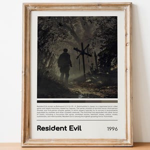 Resident Evil | Resident Evil Game Poster | Game Poster Gift | Game | Video Game | Premium Print | Wall Art | Vintage Poster