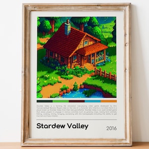 Stardew Valley | Stardew Valley Potser | Arcade Game | Gamer Poster Gift | Video Game | Premium Print | Wall Art | Vintage Poster