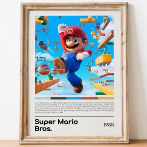 Super Mario Bros. Wonder | Super Mario | Retro | Gamer Poster Gift | Video Game | Premium Print | Wall Art | Vintage Poster