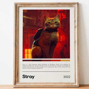 Stray | Stray Game | Stray Game Poster | Game Poster |  Video Game | Premium Print | Wall Art | Vintage Poster