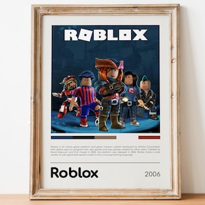 Roblox | Roblox Poster | Retro | Video Game | Gamer Poster Gift | Video Game | Premium Print | Wall Art | Vintage Poster