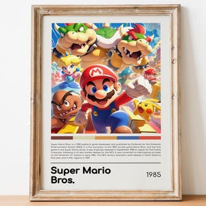 Super Mario Bros. Wonder | Super Mario | Retro | Gamer Poster Gift | Video Game | Premium Print | Wall Art | Vintage Poster