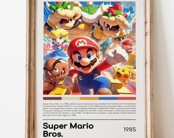 スーパーマリオ3 アートポスター Super Mario Bros. 3 Poster - Etsy 日本