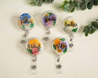 Personalized Resin Badge Reel ,Alligator Clip Badge Scroll,Personalized Nurse Badge Holder