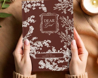 May include: A burgundy journal with a white floral design and the words "Dear God" in a decorative frame. The journal is titled "Letters From Sophia Mark".