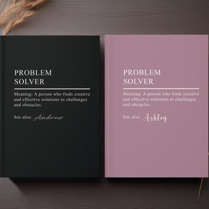 Personalized Problem Solver Journal, Coworker Birthday Gift, Problem Solver Meaning Gift, Mentor Appreciation Gift, Leader Gift Notebook