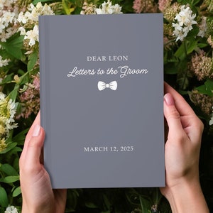 Cartas al novio Something Blue Wedding Vows Diario personalizado, regalo de los padrinos y las damas de honor para la pareja de recién casados, boda