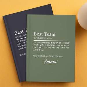Personalized Best Team Journal, Bulk Journals, Corporate Gift, Team Appreciation Gift, Appreciation Week Gift, Employee Thank You Gift