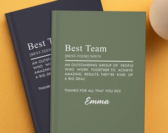 Personalized Best Team Journal, Bulk Journals, Corporate Gift, Team Appreciation Gift, Appreciation Week Gift, Employee Thank You Gift