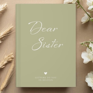 Cartas a una hermana en el cielo, diario conmemorativo, regalo de duelo, regalo por la pérdida de una hermana, regalo por la pérdida de un ser querido, diario de duelo por una hermana