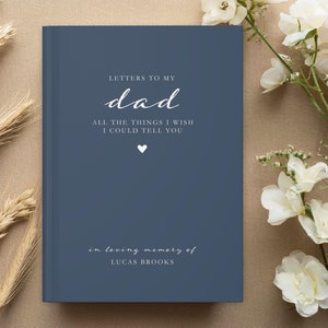 Diario de duelo para papá, regalo de duelo, cartas para mi papá, regalo por la pérdida de un padre, regalo de condolencias por la pérdida de un papá, memorial para papá, regalo para el duelo