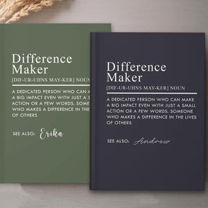 Personalized Difference Maker Journal: Leader Appreciation Gift Office Bulk Gifts