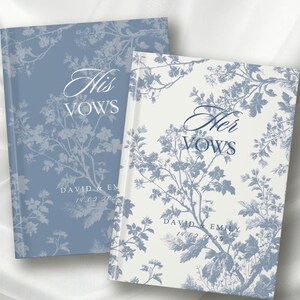 Customizable Vows Journal Personalized Vow Books for Couples His and Hers Wedding Keepsake Bride and Groom Anniversary Vow Renewal Journal