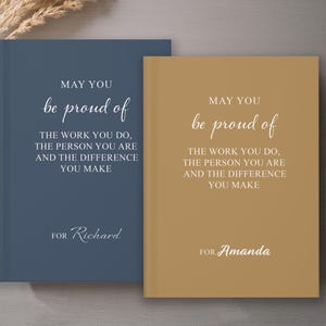Personalized Employee Appreciation Gift with Custom Message, Coworker Birthday Present, Thank You Notebook, Leader Gift, Custom Name Gift