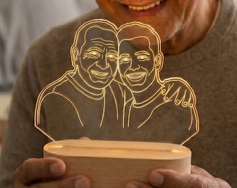 Custom 3D Photo Lamp, Personalized Picture Night Light, Family Photo Gift, Bedroom Night Light,Birthday Gift,Father's Day Gift,Gifts For Him