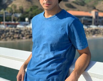 Rare!! COMME Des GARÇONS SHIRT Distressed Indigo Minimalist Tee 