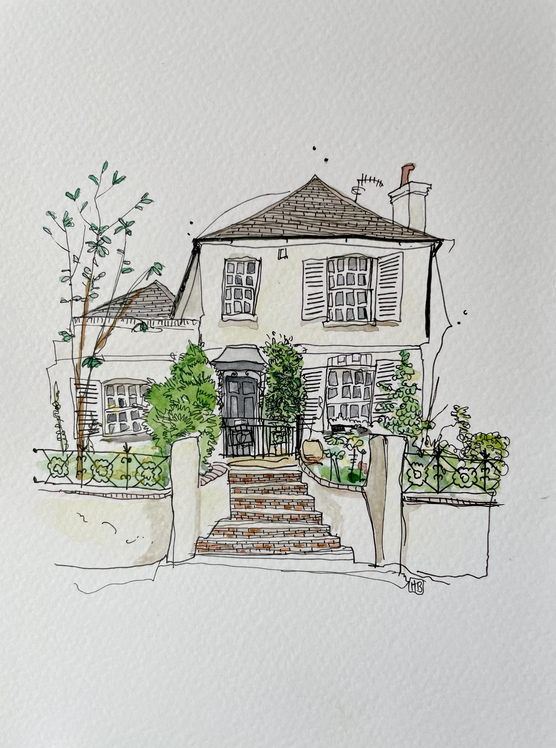 House Portrait Commission, Drawing of Your Home, Pen Drawing and ...