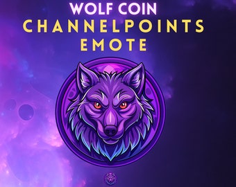 Wolf Coin - Twitch Channelpoints and Emote Icon, Emblem, Logo and Icon for Twitch