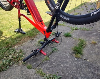 Stand for e-bike, bicycle, spacer handlebar in black