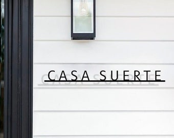 Letrero de nombre de casa de metal moderno personalizado para casa al aire libre, letrero de nombre de la casa, nombre de la casa al aire libre, letrero de nombre de villa personalizado