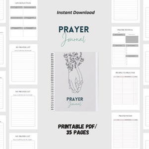 Prayer Journal Printable, Prayer Planner Printable, Bible Study Planner ...