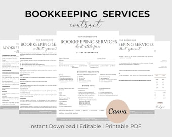 Bookkeeping Contract  Bookkeeping Small Business  Bookkeeping Templates  Editable Bookkeeping Agreement  Bookkeeping Agreement Template