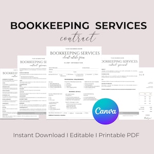 Boekhoudcontract Boekhouding MKB-boekhoudsjablonen Bewerkbare boekhoudovereenkomst Sjabloon boekhoudovereenkomst