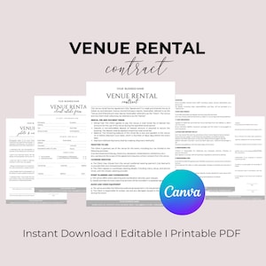 Veranstaltungsort Verleih Forms Bundle Hochzeit Veranstaltungsort Vertragsvorlage Event Center-Services-Vereinbarung Event Hosting Kundenaufnahme Veranstaltungsort Pakete