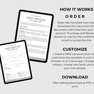 Party Rental Contract Event Rental Agreement Chair Rental Agreement Tent Rental Agreement Party Rental Waiver Bar Rental Contract CANVA image 7