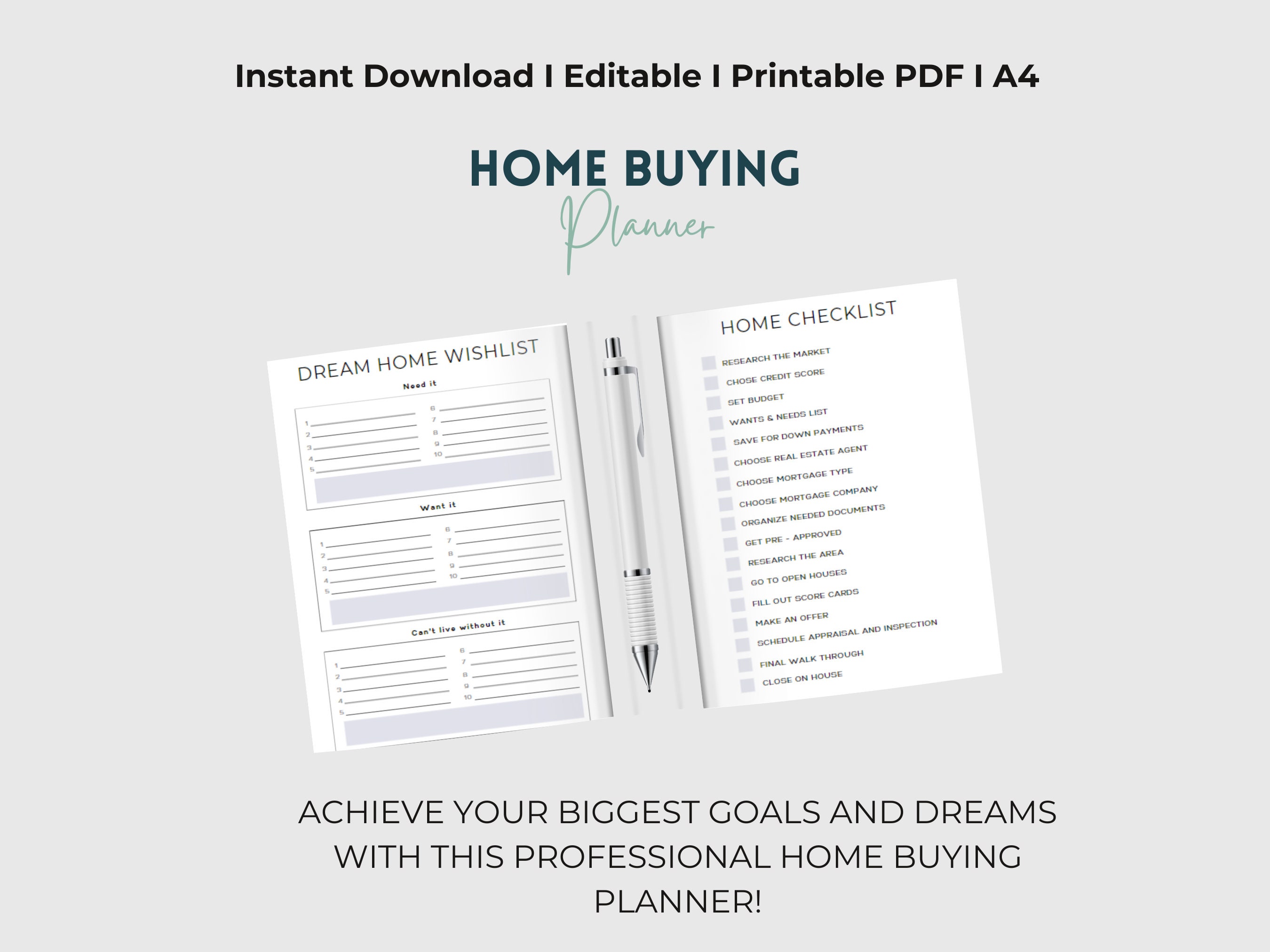 Home Buying Planner House Hunting Checklist Home Hunting Checklist Home ...
