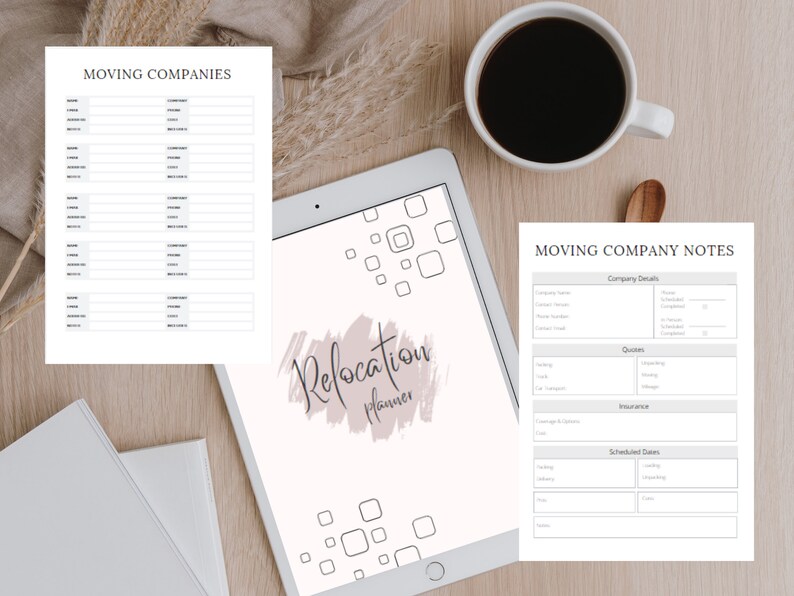 Relocation Planner Printable and Editable Canva Templates Moving ...