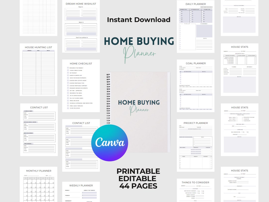Home Buying Planner House Hunting Checklist Home Hunting Checklist Home ...