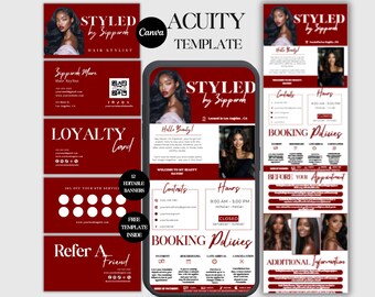 Acuity Scheduling Template Hair Stylist  Acuity Hairstylist Website Templates  Booking Site Template Hairstylist  Acuity Website Design DIY