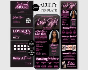 Acuity スケジュールテンプレート Lash Tech Lash Tech 予約サイト ウェブサイトテンプレート Lash ウェブサイトテンプレート Lash Tech Acuity テンプレート Lash サイト