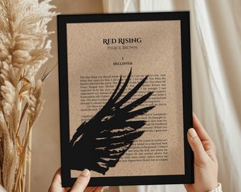 Wood Wall Art - Red Rising First Page Art - Pierce Brown Quote- Multilayered 3D Frame