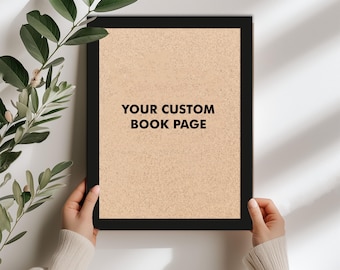 Wood Wall Art - Custom Book Page Art - First Chapter Book Page - Multilayered 3D Frame Book Poster - Personalised Gift