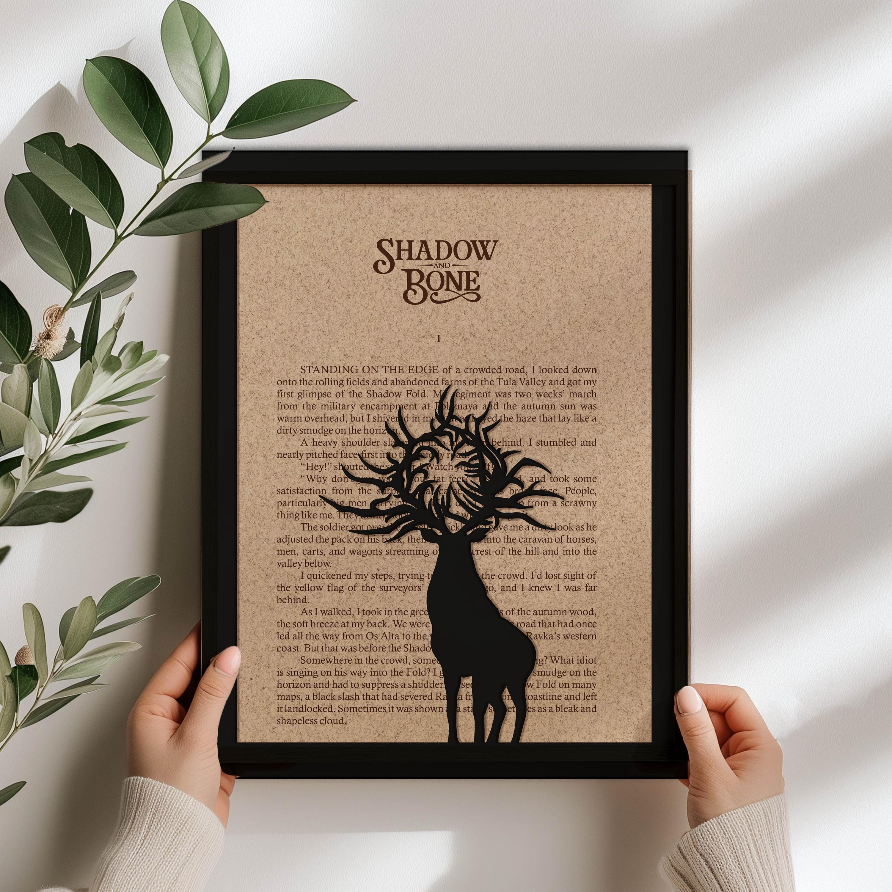 Wood Wall Art - Shadow and Bone Book Page Art - First Chapter - Leigh Bardugo Quote- Multilayered 3D Frame