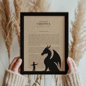 Wood Wall Art - A Wizard of Earthsea Book Page Art - First Chapter: Warriors in the Mist - Ursula K. Le Guinn Quote- Multilayered 3D Frame
