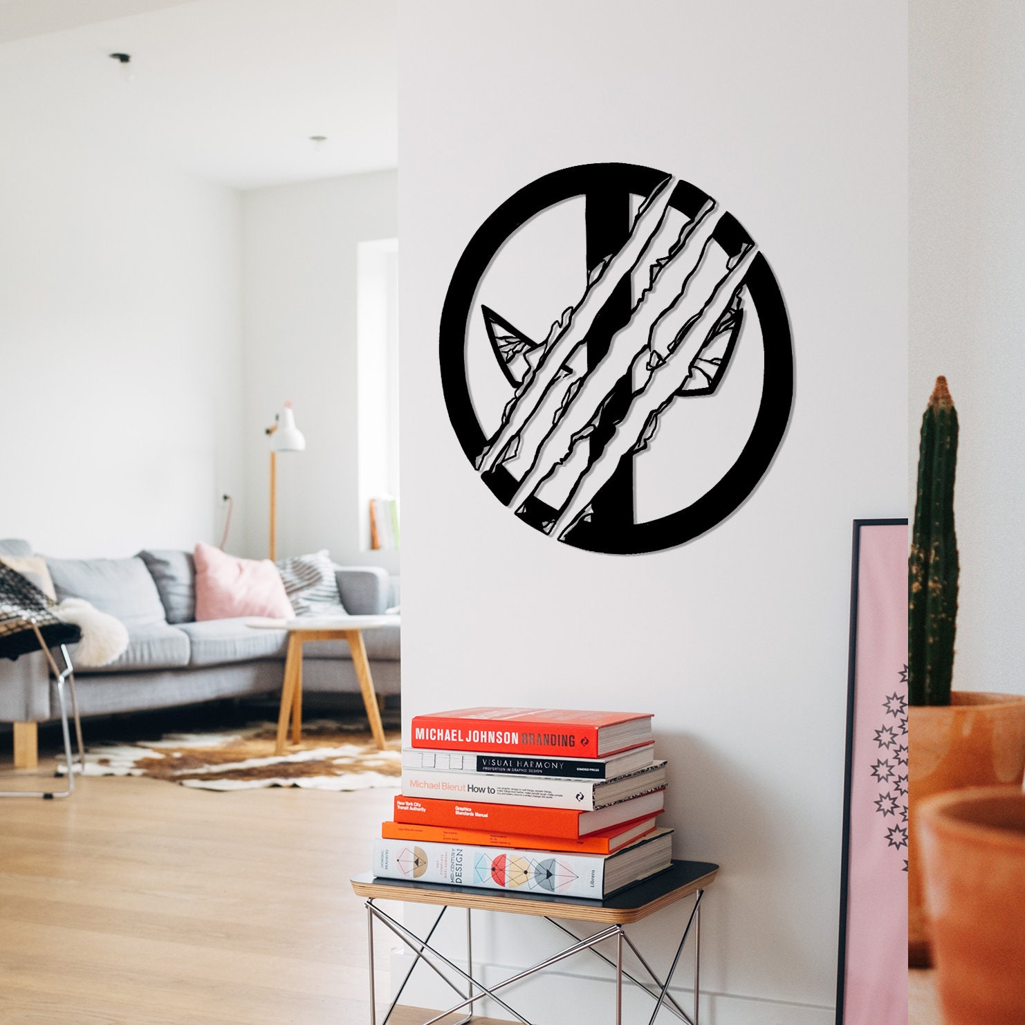 Deadpool & Wolverine Logo Design Wood Wall Decor Gift for Marvel Fan - Etsy