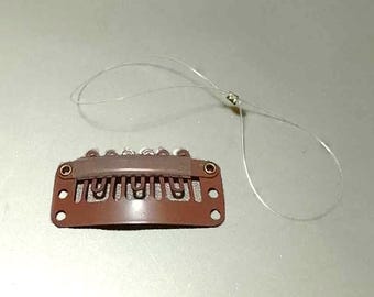 Retaining safety line hair clip kanso baha osia adhear - brown clip
