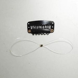 Barrette à cheveux avec cordon de sécurité kanso baha osia adhear - clip noir