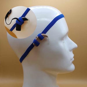 Blue | non-grip Headband for Hearing Aids or cochlear implant