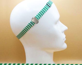 Green chevron baha headband unilateral Baha, Ponto, Adhear non-grip