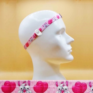 Rabbits with hearts | Baha headband unilateral Baha Ponto Adhear