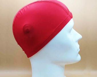 Red Protective Swimming Cap for Cochlear Implant Users 1