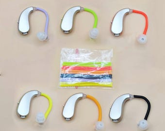 Solid Colors Spiral Tubing Twist Set for Hearing Aid Accessories - 7cm/2.5 inch