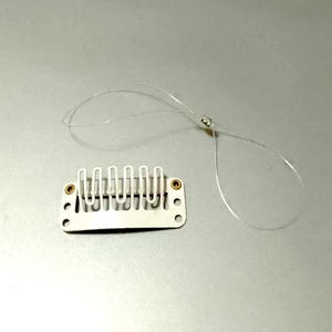 Barrette à cheveux avec cordon de sécurité kanso baha osia adhear - barrette blanche